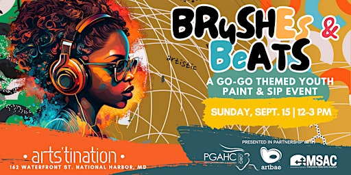 Imagem principal do evento Brushes and Beats: A Go-Go Themed Youth Paint & Sip (September)