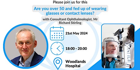 Are you over 50 and fed up of wearing glasses or contact lenses? primary image