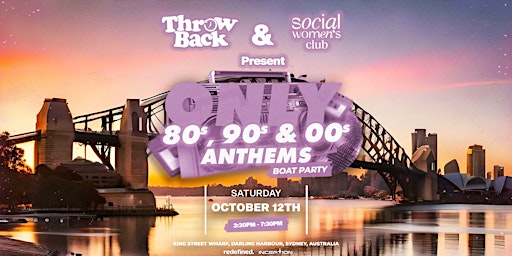 Primaire afbeelding van Throw Back x Social Women's  Club - Day Boat Party