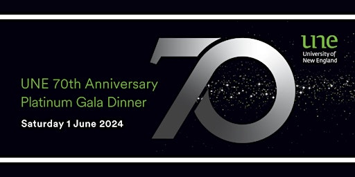 Hauptbild für UNE 70th Anniversary Platinum Gala Dinner
