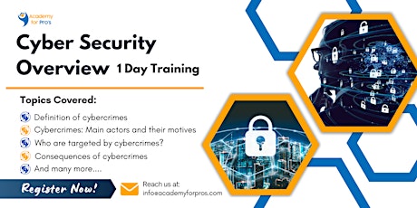 Cyber Security Overview 1 Day Training in Fairfax, VA on May 2nd, 2024