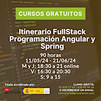 Imagem principal do evento Itinerario FullStack Angular + Spring