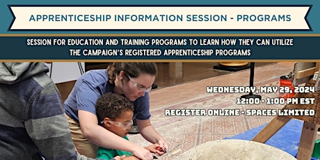 Apprenticeship Information Session - Education and Training Programs