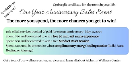 Alchemy's One Year Sales Event