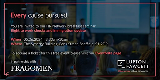 HR Network breakfast seminar: Right to work checks and immigration update primary image