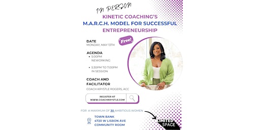 Imagen principal de M.A.R.C.H.  - The 5 Key Steps to Thrive in Your Entrepreneurial Journey