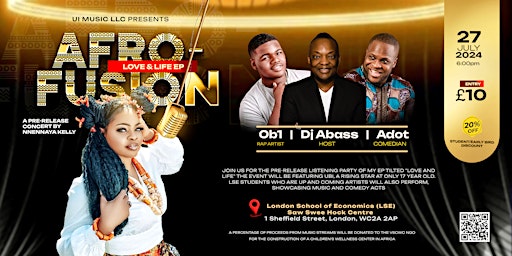 Imagem principal do evento Afrofusion: Love & Life EP - A Pre-Release Concert by Nnennaya Kelly