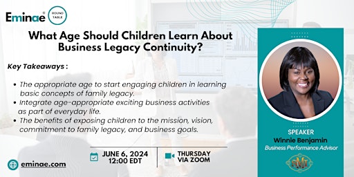 Hauptbild für What Age Should Children Learn About Business Legacy Continuity?