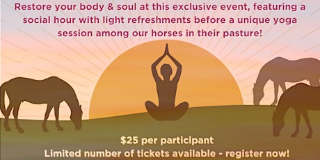 Sunset Yoga at Equine Connection Center ‍☀️
