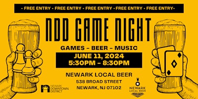 Imagen principal de NDD Game Night at Newark Local Beer