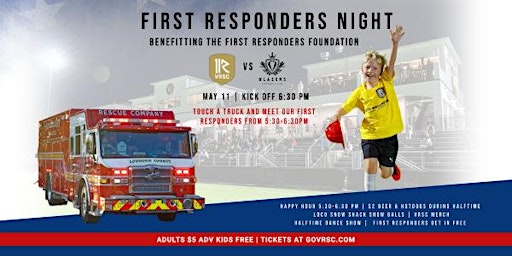 Imagem principal do evento First Responders Night: VA Revolution Pro vs Blazers Football Club