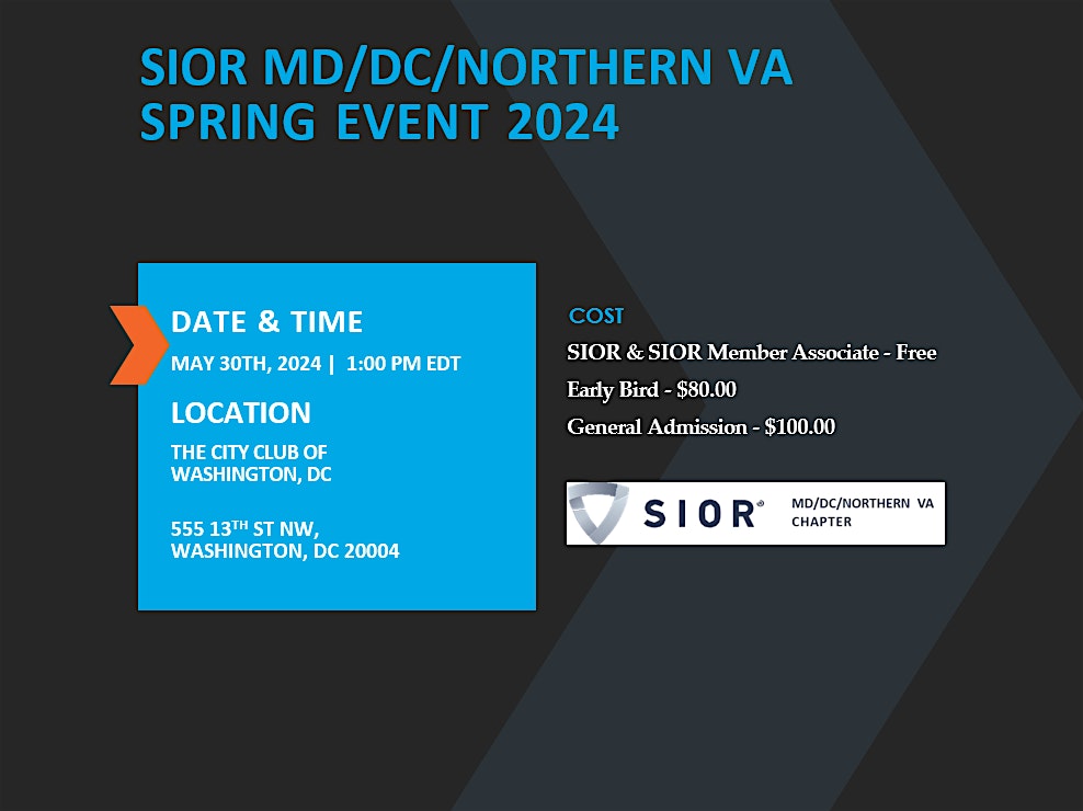 SIOR MD\/DC\/Northern VA - Spring Event 2024