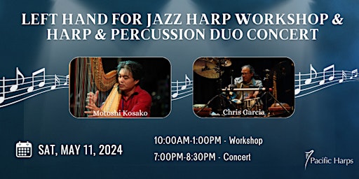 Primaire afbeelding van Harp & Percussion Duo Concert & Workshop (Bundle Promo)
