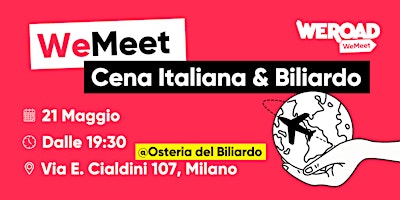 Primaire afbeelding van WeMeet | Cena Italiana & Biliardo