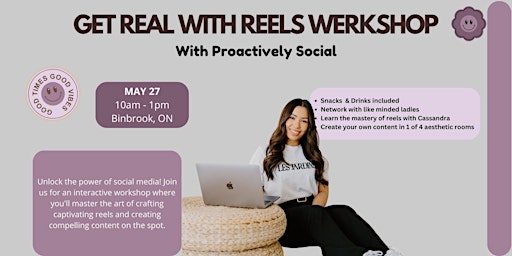 Imagem principal do evento Get REAL with REELS WERKSHOP with Proactively Social