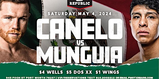 Primaire afbeelding van Canelo Alvarez vs Jaime Munguia at Texas Republic 5.4.24