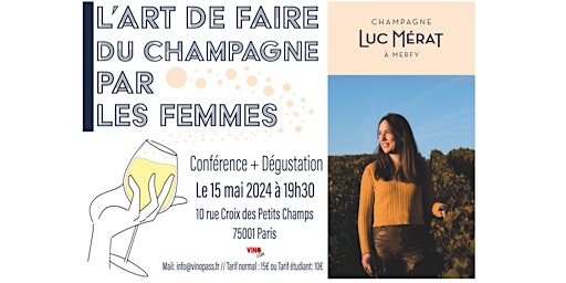 Imagem principal de L'art de faire du champagne par les femmes (conférence + dégustation)