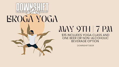 Broga Yoga at Downshift Brewing Company - Riverside