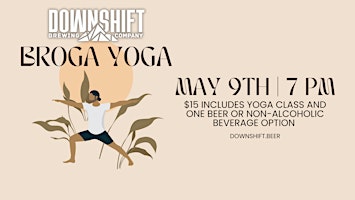 Broga Yoga at Downshift Brewing Company - Riverside primary image