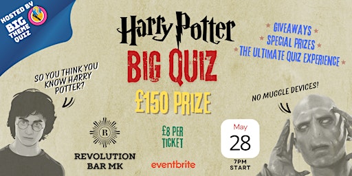 Hauptbild für Big Harry Potter Quiz @ Revolution MK