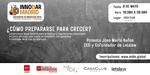 InnoBar Madrid: ¿Cómo prepararse para crecer? primary image