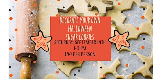 Imagem principal do evento Decorate Your Own Halloween Sugar Cookies with Sugar Momma's Baked Art