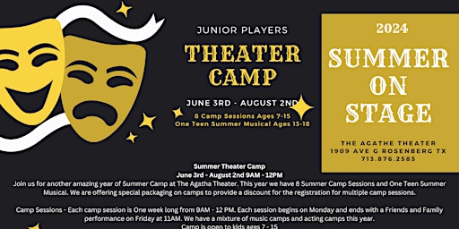 Imagen principal de Theater Camp Session 1: Camp Rock and Roll - Music Camp - June 3rd - 7th