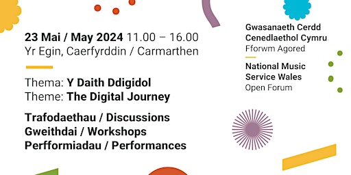 Imagem principal do evento Fforwm Agored Gwasanaeth Cerdd Cymru - Music Service Wales Open Forum