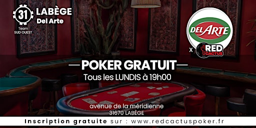 Imagem principal do evento Soirée RedCactus Poker X Del Arte à LABEGE (31)