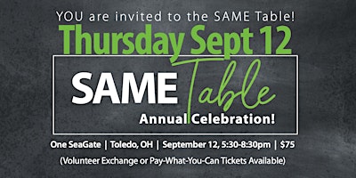 Imagem principal do evento SAME Table Toledo Annual Celebration 2024