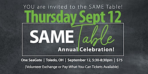 Imagem principal do evento SAME Table Toledo Annual Celebration 2024