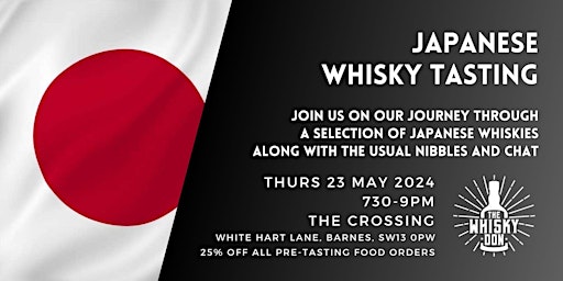 Primaire afbeelding van Japanese Whisky Tasting at The Crossing with The Whisky Don