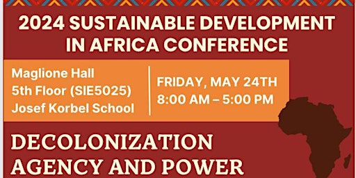 Primaire afbeelding van Sustainable Development in Africa Conference