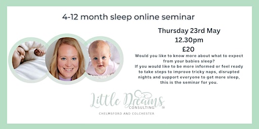 Support your babies sleep online workshop (4-12 months) primary image