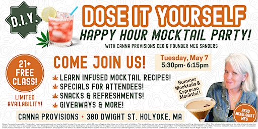 Immagine principale di DIY Mocktail Class with Canna Provisions CEO & Founder Meg Sanders 