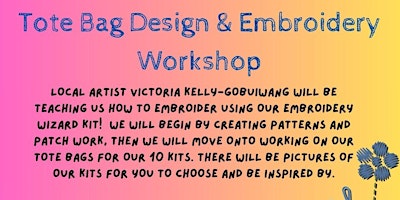 Tote Bag Design & Embroidery Workshop primary image