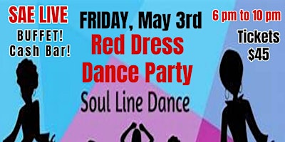 Image principale de Red Dress Soul Line Dance DJ Party Buffet included Plus Cash Bar Hampton GA