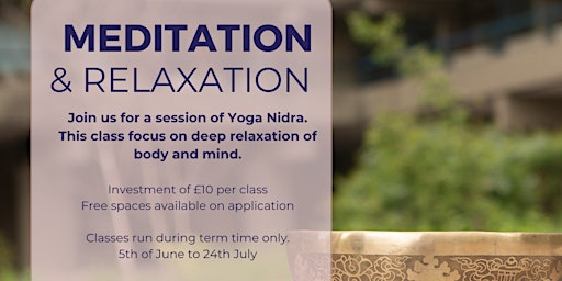 Immagine principale di Meditation and Relaxation with Yoga Nidra 