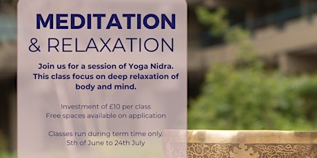 Meditation and Relaxation with Yoga Nidra