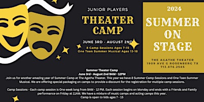 Imagem principal de Theater Camp - Session 4 Disney Showcase - Musical Camp - June 24th - 28th