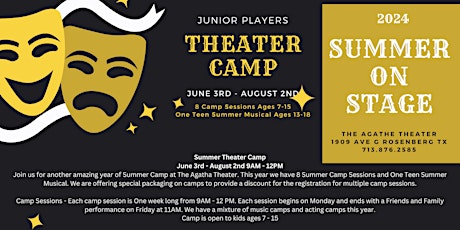 Theater Camp Session 7 - Kids Broadway Showcase - Music Camp - July 22nd -26th