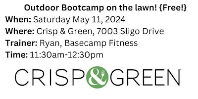 Imagem principal do evento Bootcamp On The Lawn + CRISP & GREEN | Madison, WI