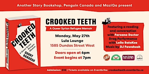 Image principale de Crooked Teeth by Danny Ramadan: Book launch and Party