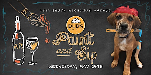 Imagem principal do evento PUPS Paint and Sip - South Loop 29
