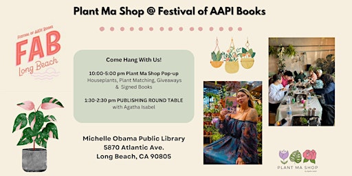 Imagem principal do evento Plant Ma Shop Pop-Up @ Festival of AAPI Books