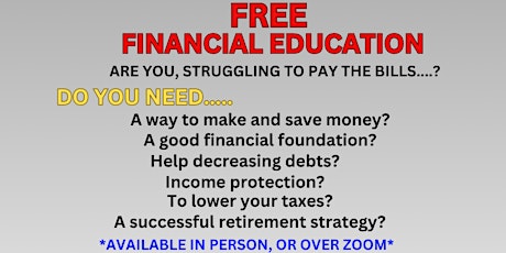 Free Financial Education & Business opportunity info session