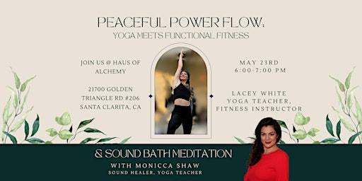 Imagem principal do evento Peaceful Power Flow and Sound Bath Meditation