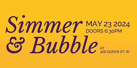 Simmer and Bubble: A Community Music Benefit