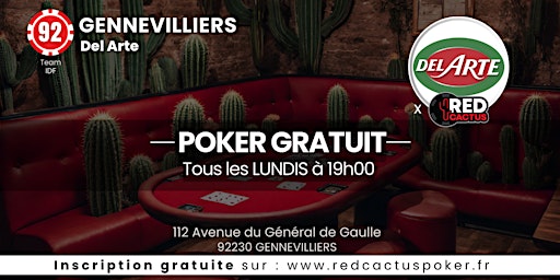 Primaire afbeelding van Soirée RedCactus Poker X Del Arte à GENNEVILLIERS (92)