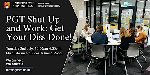 Imagem principal do evento PGT Shut Up and Work: Get Your Diss Done (1)